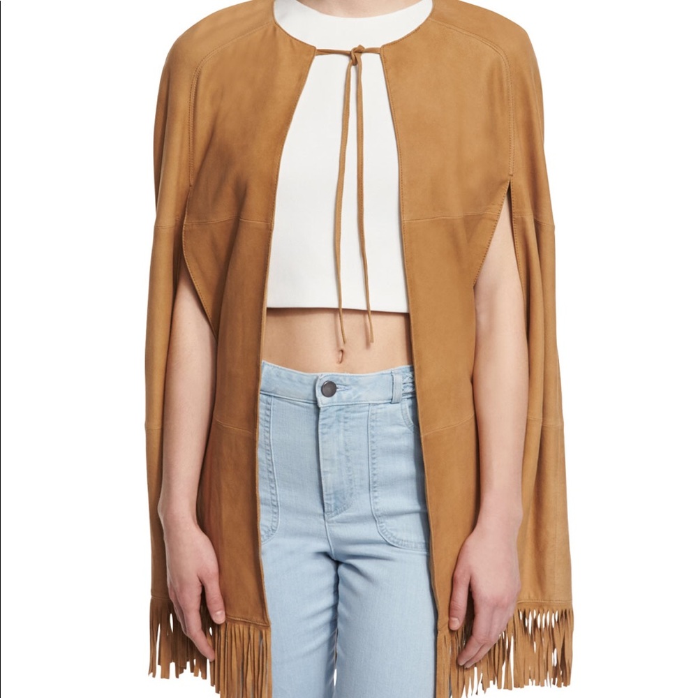 Alice & Olivia Suede Cape